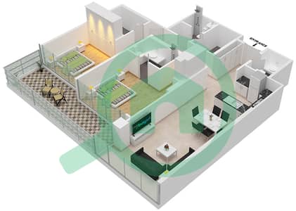 Golf Terrace B - 2 Bedroom Apartment Unit 10 FLOOR 2 Floor plan