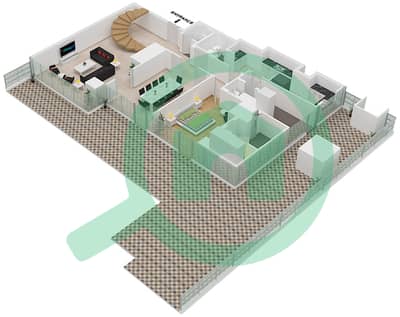 المخططات الطابقية لتصميم النموذج 1 شقة 4 غرف نوم - جاي ون