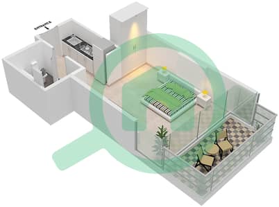 Golf Terrace B - Studio Apartment Unit 11 FLOOR 2 Floor plan