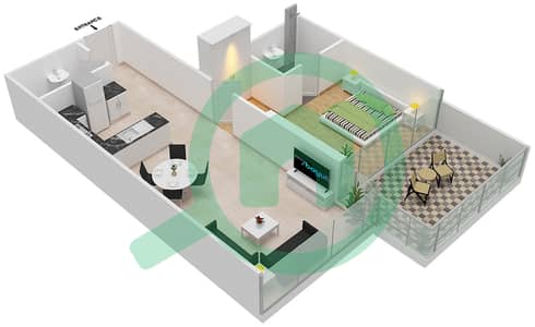 Golf Terrace B - 1 Bedroom Apartment Unit 7 FLOOR 5 Floor plan