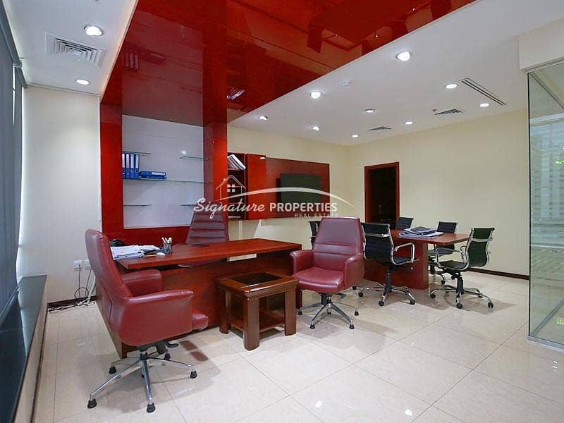 Classic Furnished Office with Glass Cabin