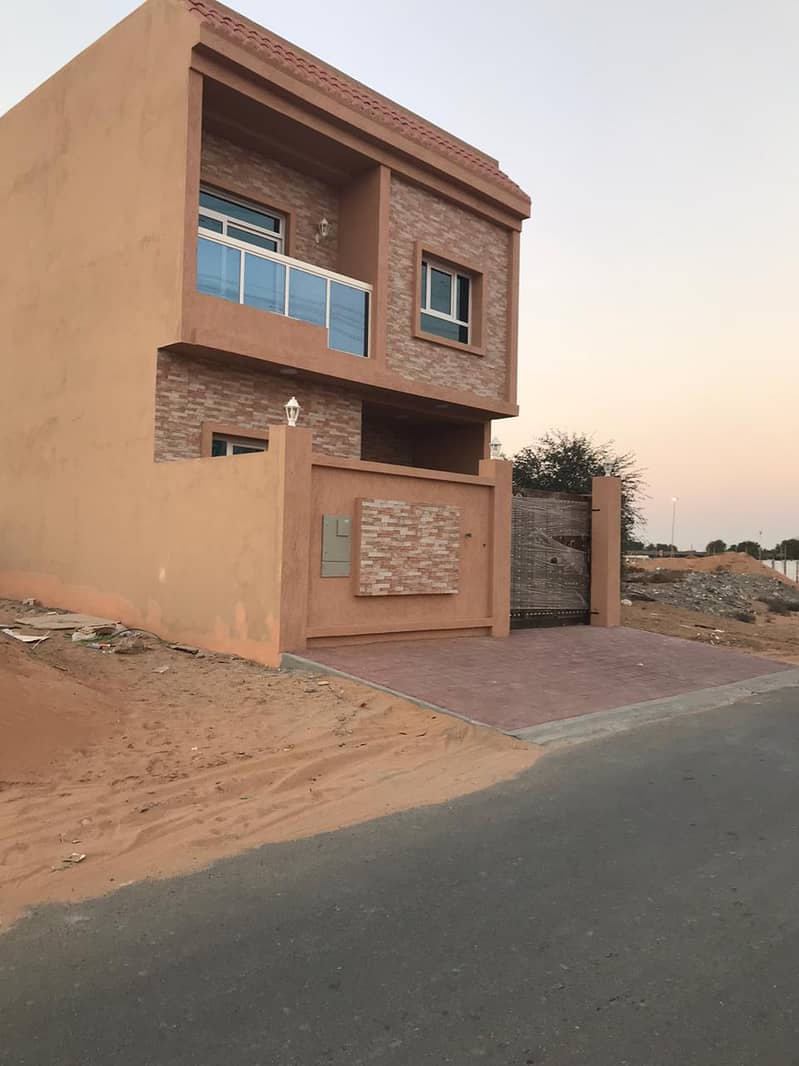 Villa for sale at a very attractive price, personal finishing in Ajman, Jasmine area, new villa, freehold for all