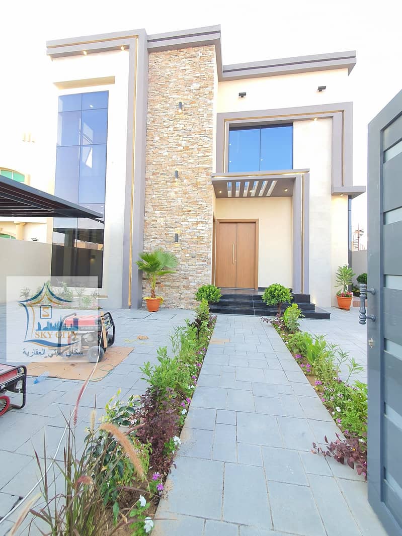 Own your dream villa in Ajman, central air conditioning, with swimming pool