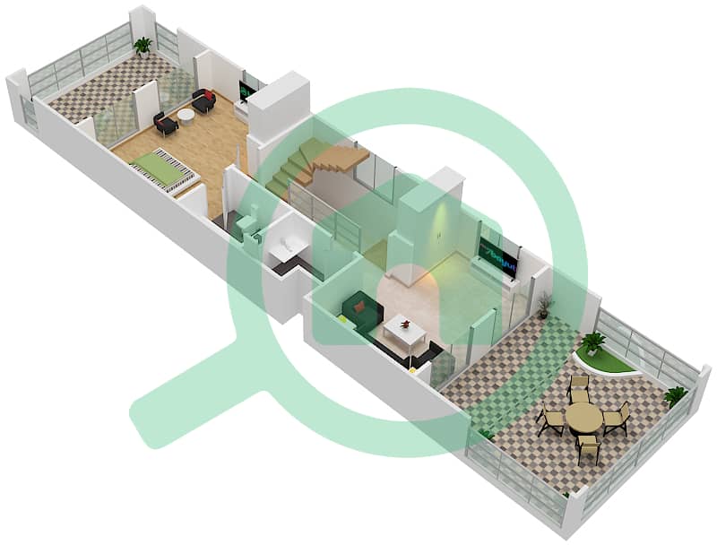 Valencia Park - 3 Bedroom Villa Type 1 Floor plan First Floor interactive3D