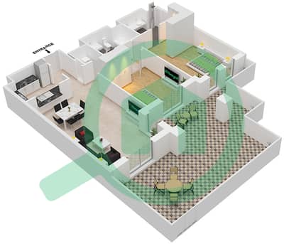 Rahaal - 2 Bedroom Apartment Type/unit A4/ 1 Floor plan