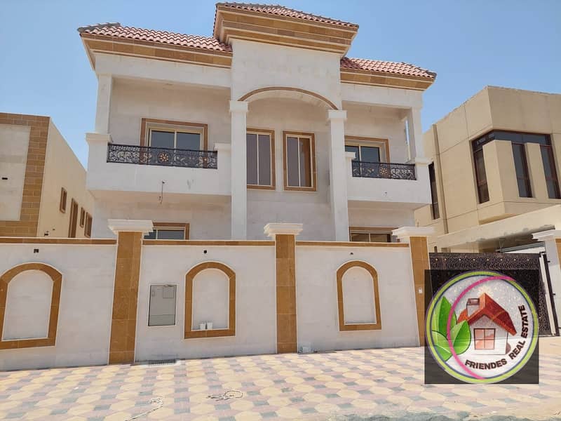 For sale villa, Arabic design, facing stone, freehold for all nationalities without down payment