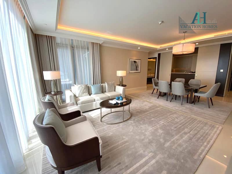 位于迪拜市中心，谦恭公寓喷泉景观综合体 3 卧室的酒店式公寓 45000 AED - 5016733