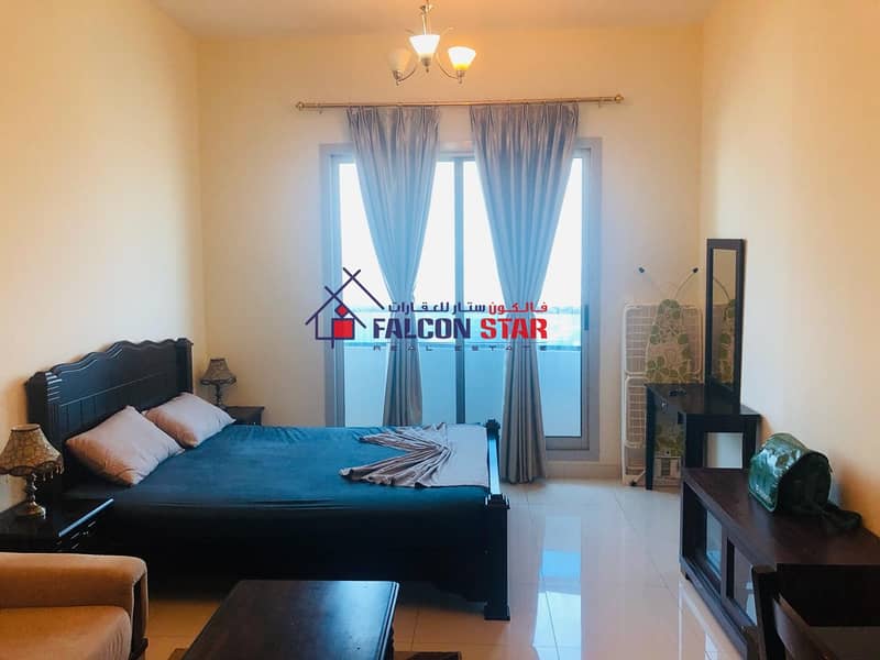 PAY ONLY ( 2,600/- ) MONTHLY - FURNISHED STUDIO WITH DEWA CHILLER CONNECTED
