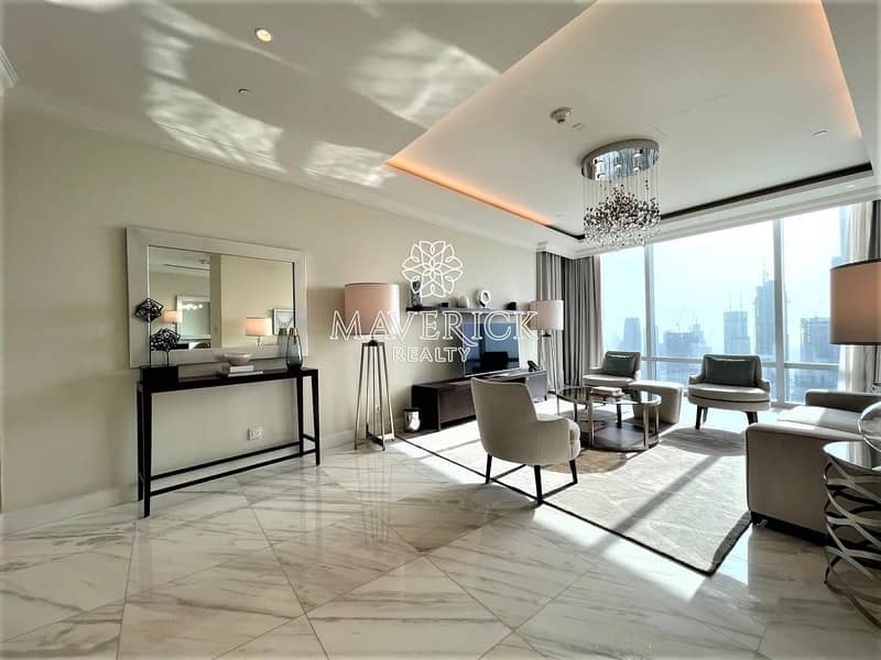 2 Full Burj+Fountain View | Furnished Luxury 1BR