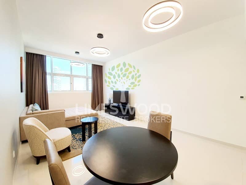 9 Skyline Sunset View | Furnished 1BR, Glass Terrace