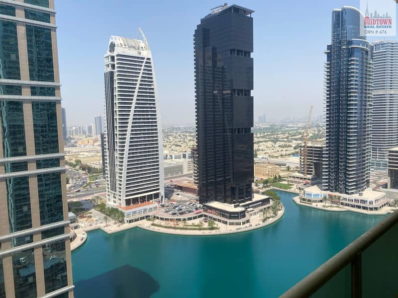 Next to metro | Full lake view apartment available for rent in JLT