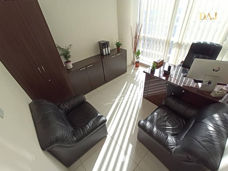 3 Furnished Private Office Spaces including High-speed Internet and DEWA | 0% commission
