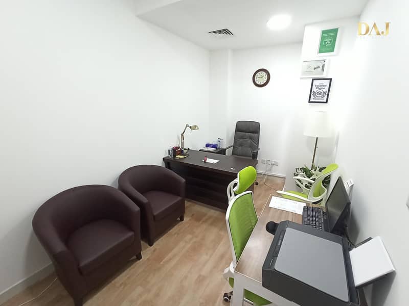 4 Furnished Private Office Spaces including High-speed Internet and DEWA | 0% commission