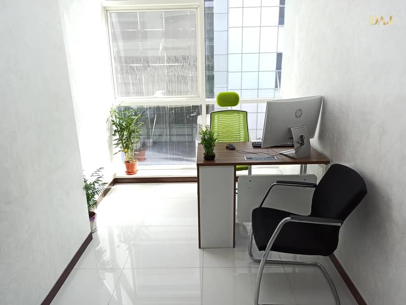 9 Furnished Private Office Spaces including High-speed Internet and DEWA | 0% commission