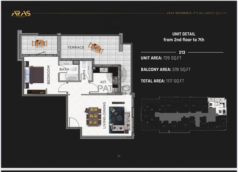 2 Close Kitchen| 15% Discounted Price Strictly for 100% Cash Buyers| Also Option of 5 Years Post Handover Plan| ARAS Tower