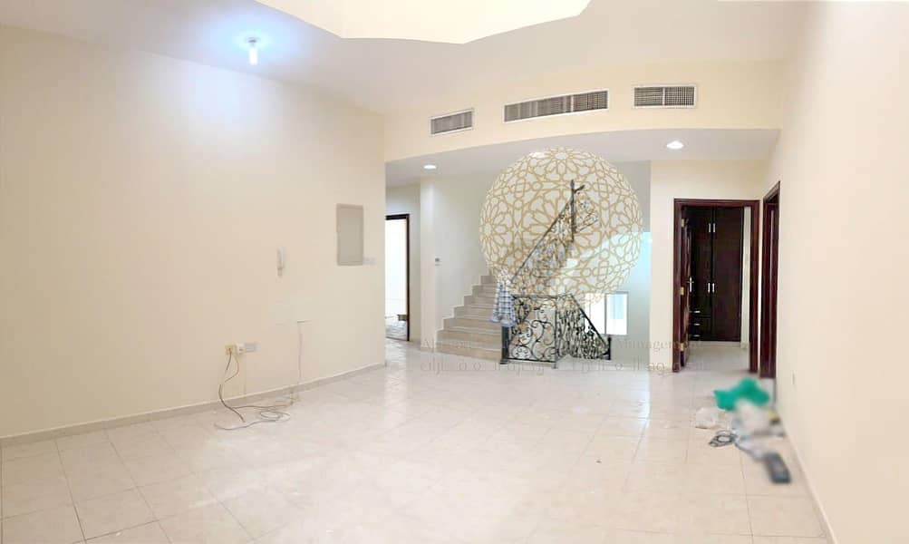 13 EXCLUSIVE PROPERTY!! 5 MASTER BEDROOM SEMI INDEPENDENT VILLA WITH DRIVER ROOM AND KITCHEN OUTSIDE FOR RENT IN KHALIFA A