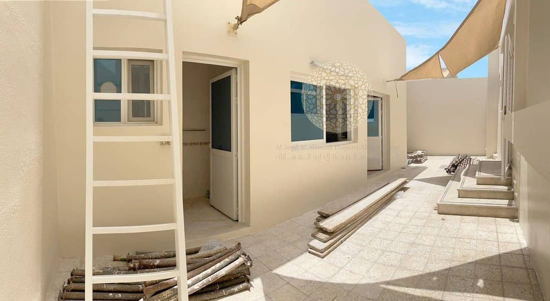 27 EXCLUSIVE PROPERTY!! 5 MASTER BEDROOM SEMI INDEPENDENT VILLA WITH DRIVER ROOM AND KITCHEN OUTSIDE FOR RENT IN KHALIFA A