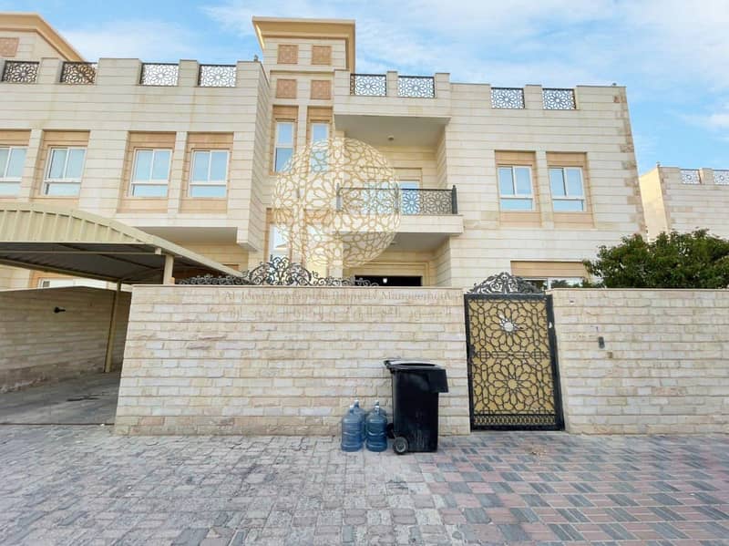 LUXURIOUS 5 MASTER BEDROOM COMPOUND VILLA WITH SWIMMING POOL FOR RENT IN KHALIFA CITY A