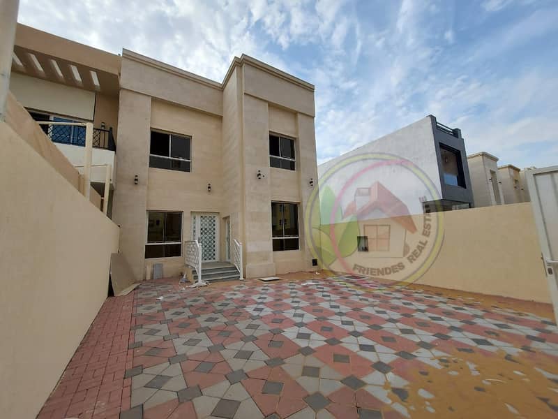 For sale a modern corner villa in Ajman at a very excellent finishing price on a street  The villa consists of two floors and a roof consisting of   *