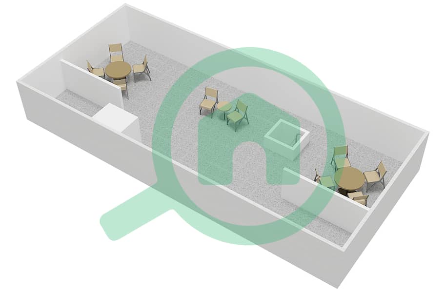 المخططات الطابقية لتصميم النموذج TYPICAL فیلا 3 غرف نوم - أيريس بارك interactive3D