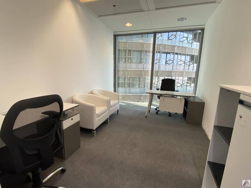 5 Serviced Furnished Office Suitable for 3 Staff / pool View / Linked with Metro