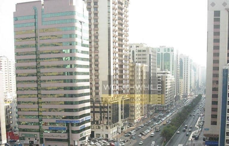 2 bedroom apartment with window AC is available for rent only at AED 50K on Hamdan Street