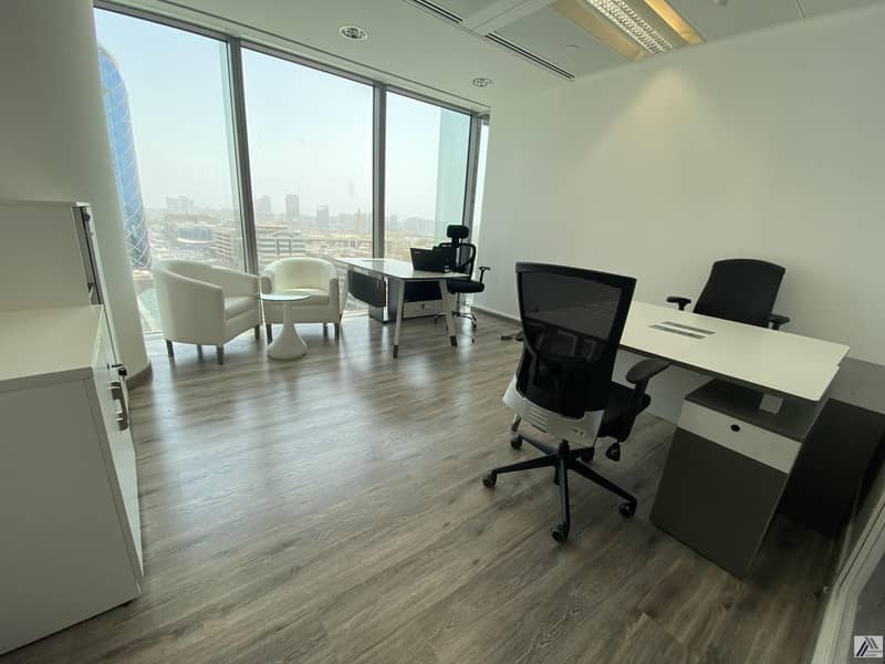 Most Desirable Independent Furnished Office With High View In Burjuman Business Center Linked With Metro and Mall