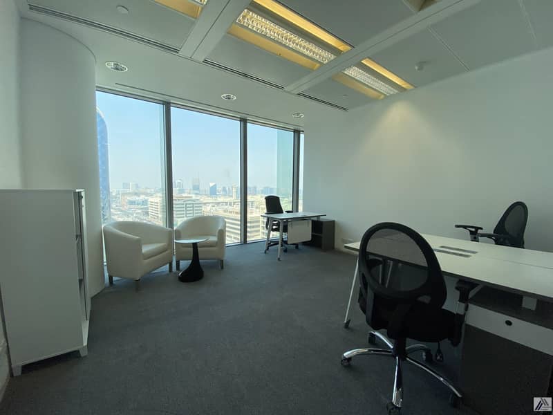 2 Most Desirable Independent Furnished Office With High View In Burjuman Business Center Linked With Metro and Mall