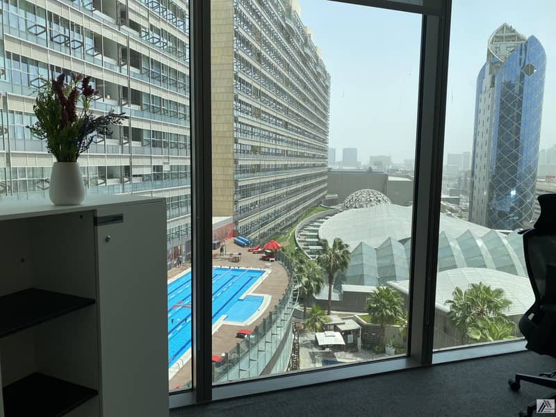 6 Most Desirable Independent Furnished Office With High View In Burjuman Business Center Linked With Metro and Mall