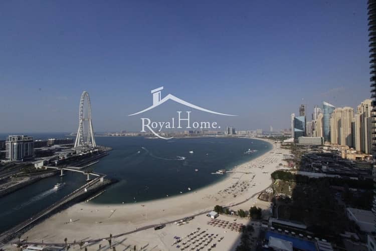 Luxury 3BR+Maid | High Floor | Full Sea View