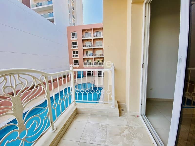 18 Vacant 1 Bed w Balcony + Pool view in Gardenia 2