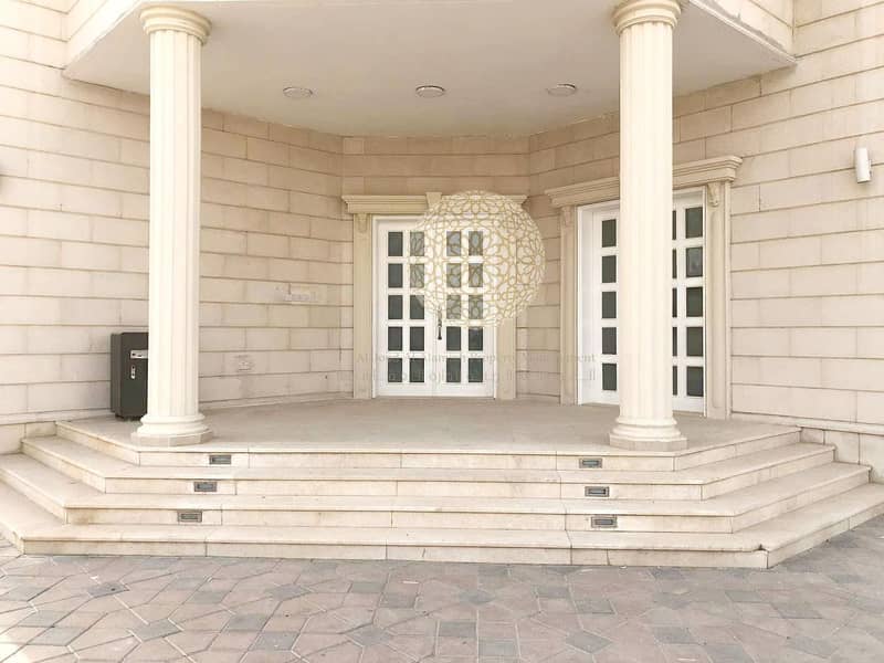 5 STONE FINISHING STAND ALONE 7 MASTER BEDROOM VILLA WITH DRIVER ROOM AND KITCHEN OUTSIDE FOR RENT IN AL BAHIYA