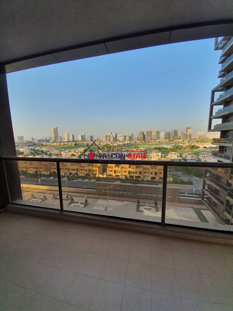 HIGHER FLOOR - GOLF VIEW l FURNISHED 1 BEDROOM  - ACTIVE DEWA CHILLER