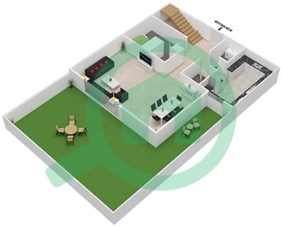 高尔夫露台综合大楼 - 3 卧室公寓类型A戶型图