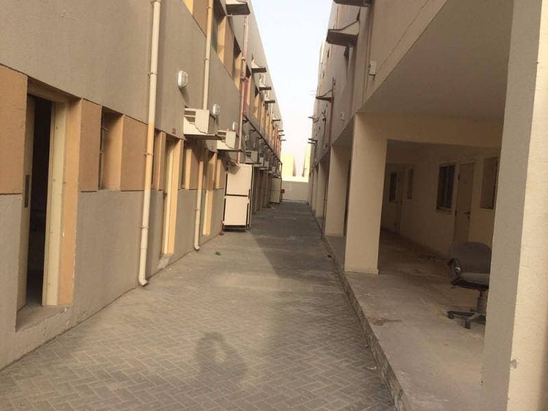 labor camp for rent in ajman. 45 rooms of 8 person.