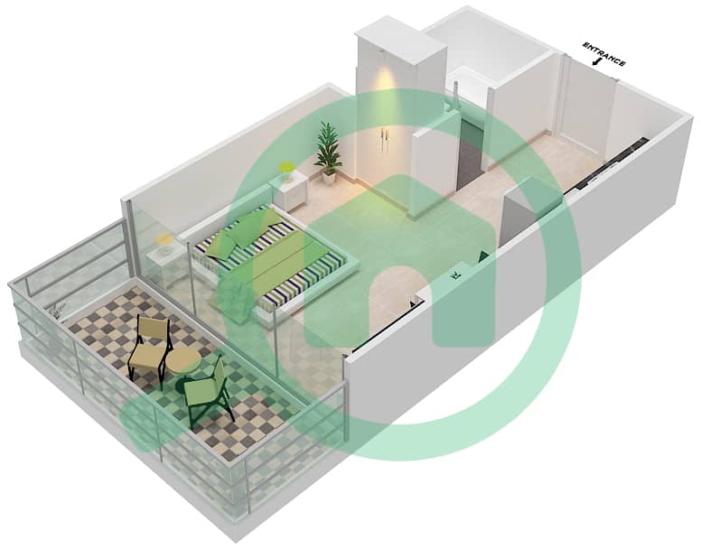 Айкон Сити - Апартамент Студия планировка Единица измерения 10  FLOOR 12-39,42-56 interactive3D