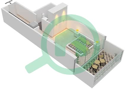 المخططات الطابقية لتصميم الوحدة 6 FLOOR 3-5 شقة استوديو - غولف فيدوتا A