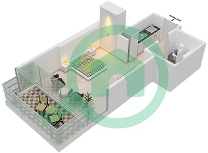 المخططات الطابقية لتصميم الوحدة 12 FLOOR 3-4 شقة استوديو - غولف فيدوتا A