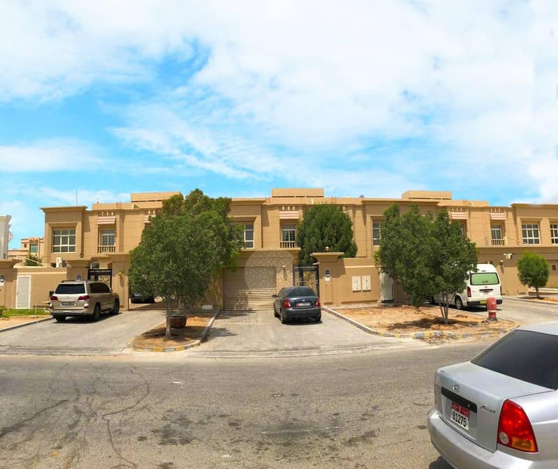 2 ATTRACTIVE 5 BEDROOM SEMI INDEPENDENT VILLA WITH BIG FRONT YARD AND DRIVER ROOM FOR RENT IN KHALIFA CITY A