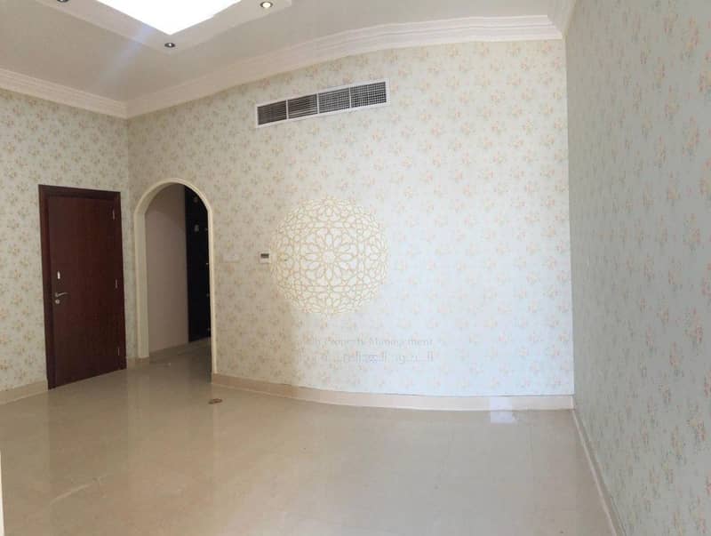 10 ATTRACTIVE 5 BEDROOM SEMI INDEPENDENT VILLA WITH BIG FRONT YARD AND DRIVER ROOM FOR RENT IN KHALIFA CITY A