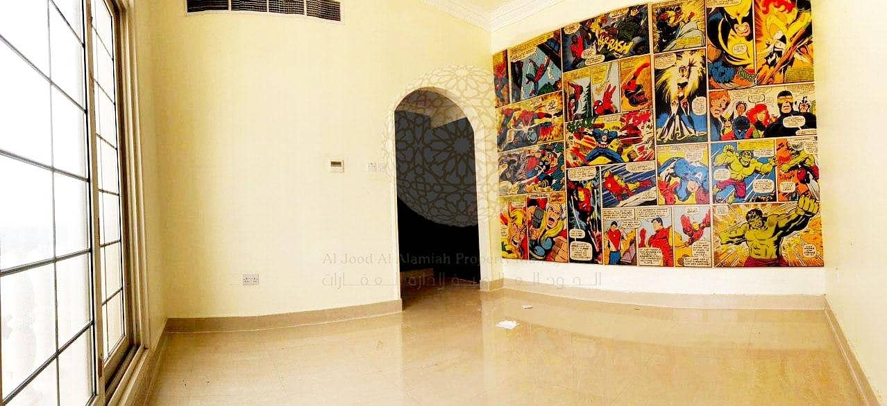 13 ATTRACTIVE 5 BEDROOM SEMI INDEPENDENT VILLA WITH BIG FRONT YARD AND DRIVER ROOM FOR RENT IN KHALIFA CITY A