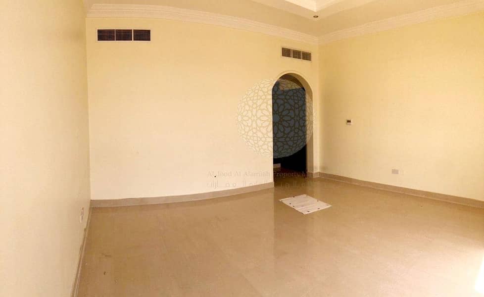 16 ATTRACTIVE 5 BEDROOM SEMI INDEPENDENT VILLA WITH BIG FRONT YARD AND DRIVER ROOM FOR RENT IN KHALIFA CITY A