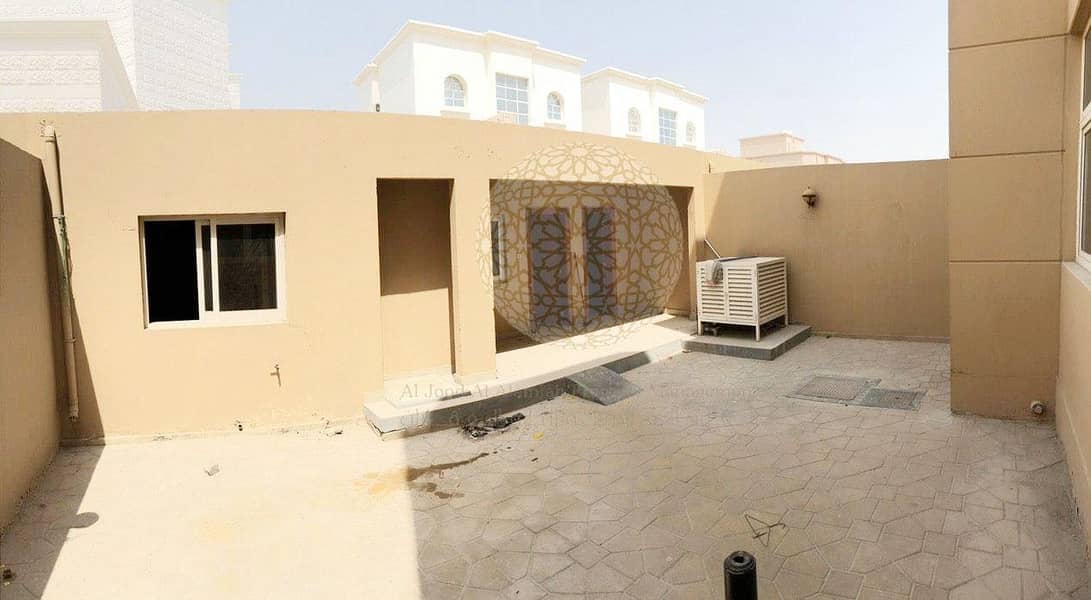 22 ATTRACTIVE 5 BEDROOM SEMI INDEPENDENT VILLA WITH BIG FRONT YARD AND DRIVER ROOM FOR RENT IN KHALIFA CITY A
