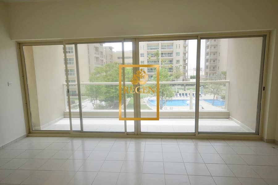 5 Pool View - 2BHK + Study Apartment Available For Rent in The Greens