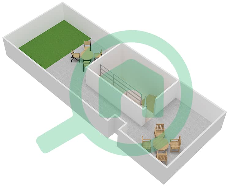 المخططات الطابقية لتصميم النموذج C فیلا 3 غرف نوم - ملبيري بارك Roof interactive3D