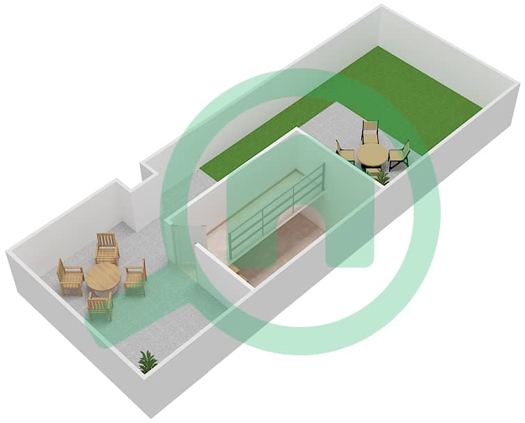 المخططات الطابقية لتصميم النموذج E فیلا 3 غرف نوم - ملبيري بارك Second Floor interactive3D