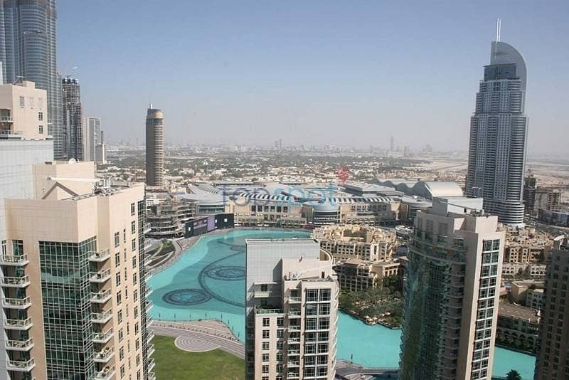 Vacant 2 BR with Full Burj Khalifa and Fountain View!