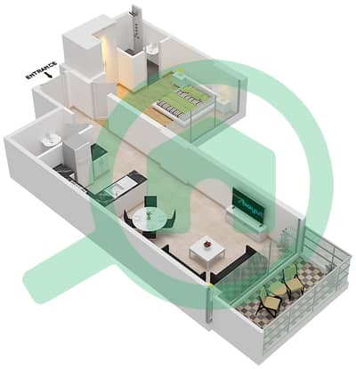 Golf Veduta B - 1 Bedroom Apartment Unit 6 FLOOR 8 Floor plan