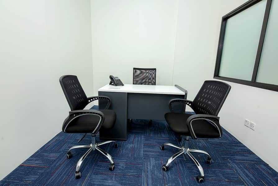 AED 2,000/- Monthly Price, Well Furnished Offices, No Commission, Free assistance.