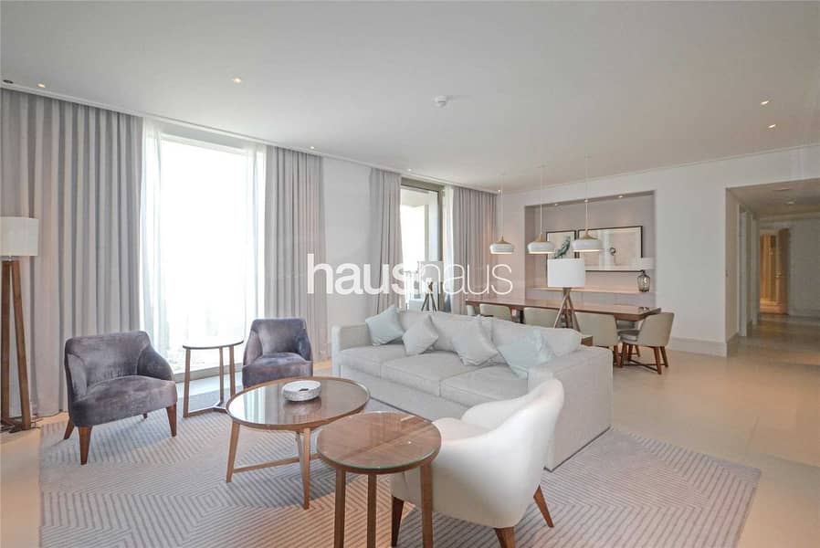 High Floor| 3 Beds + Maids| Burj and Fountain view